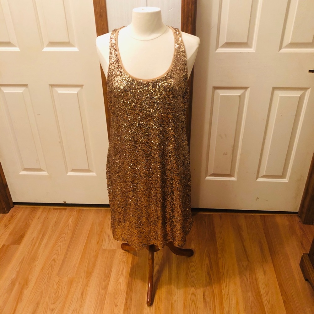 Gold Sequin Dress